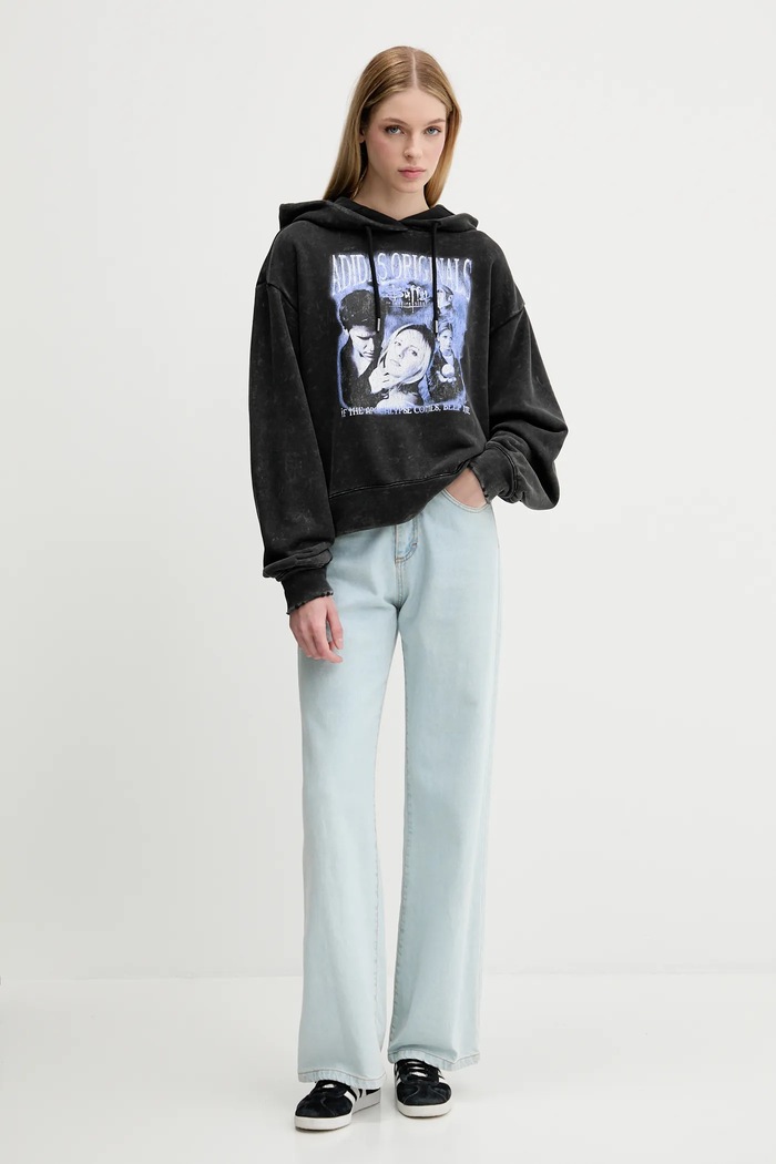 adidas Originals bluza bawełniana Buffy Hoodie JW0155 czarny AW25