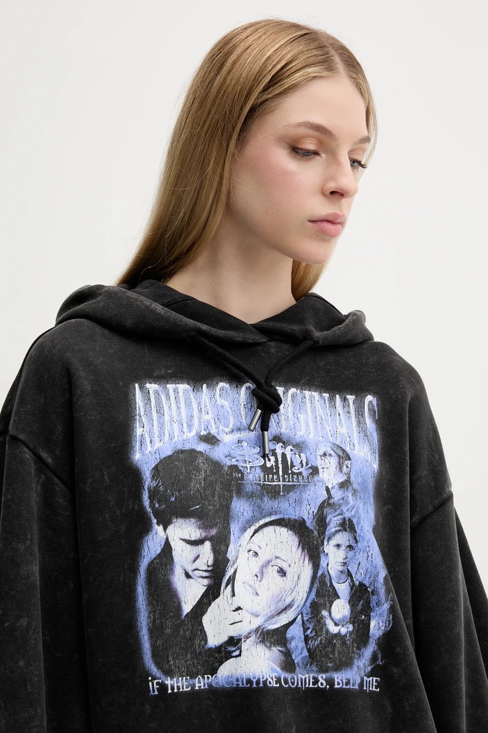 adidas Originals bluza bawełniana Buffy Hoodie czarny JW0155