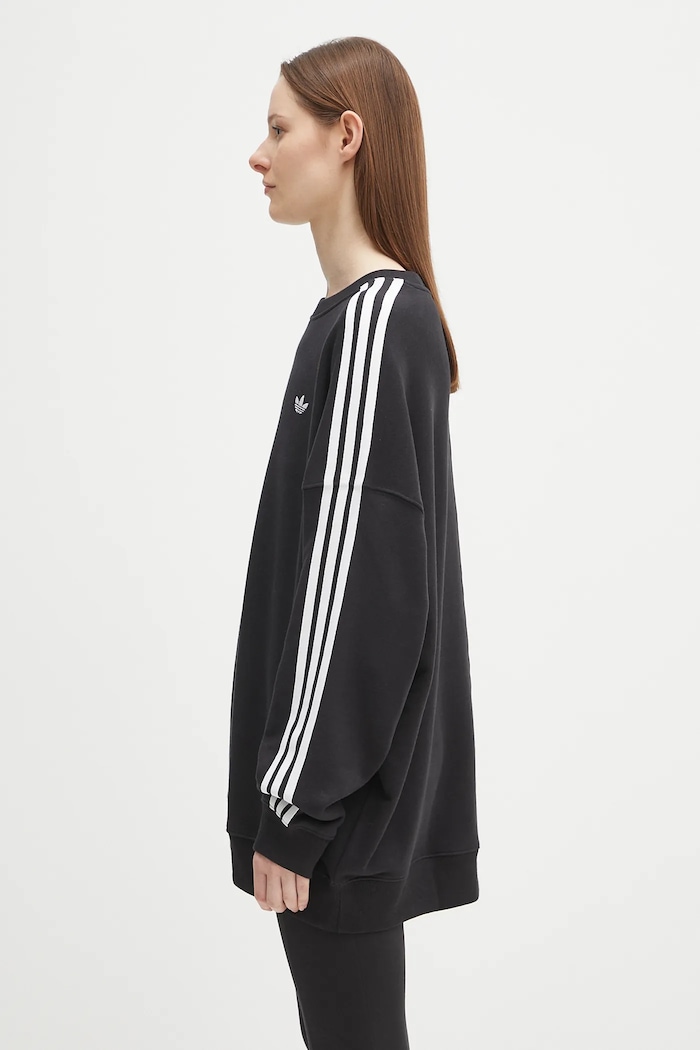 adidas Originals cotton sweatshirt 3-Stripes JX5285 black AW25