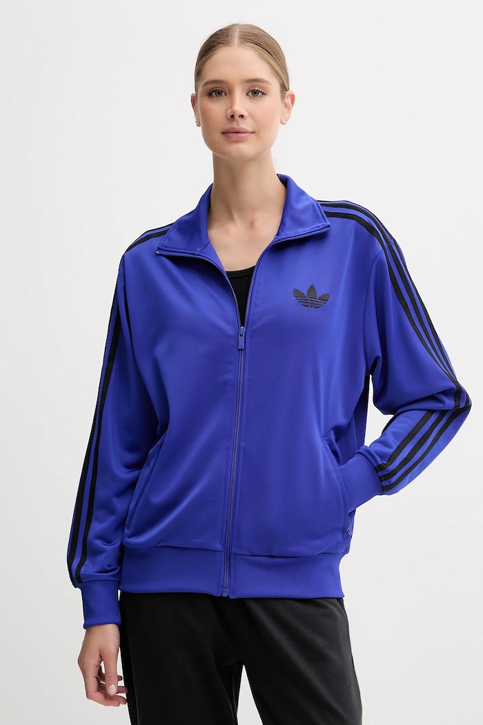 Mikina adidas Originals Firebird bez kapuce modrá JX6462
