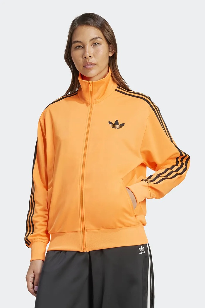 adidas Originals bluza Firebird aplikacja pomarańczowy JX7862