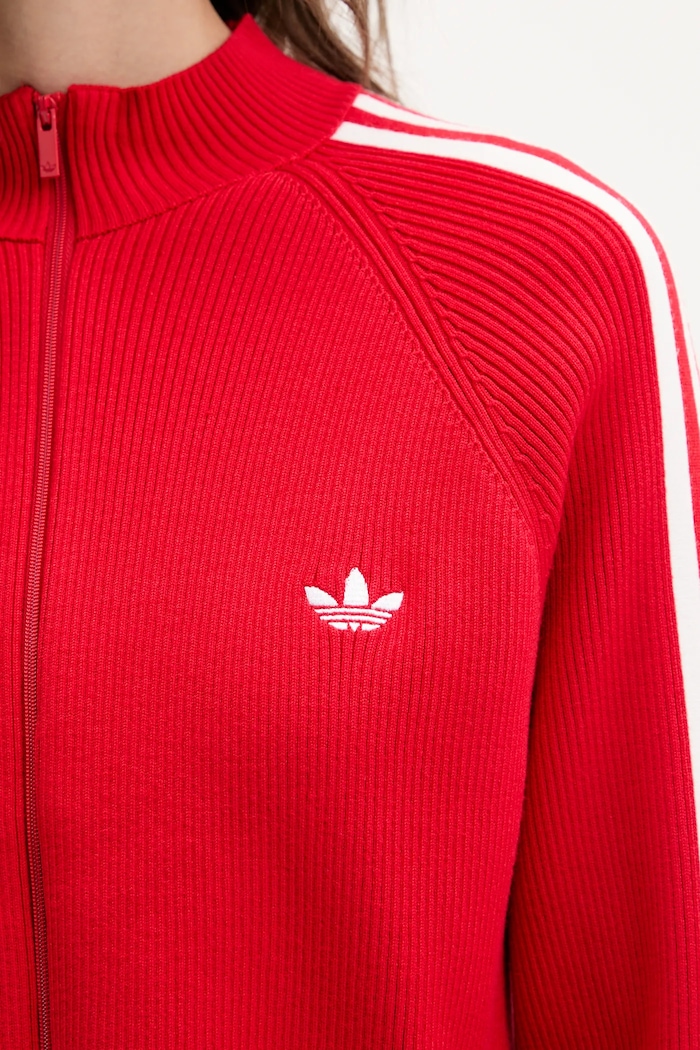 adidas Originals kardigan Slim Knit TT JY2598 czerwony