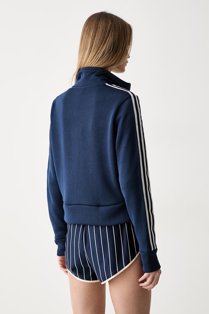 Ruházat adidas Originals cipzáras melegítőfelső női Firebird JY2614 sötétkék
