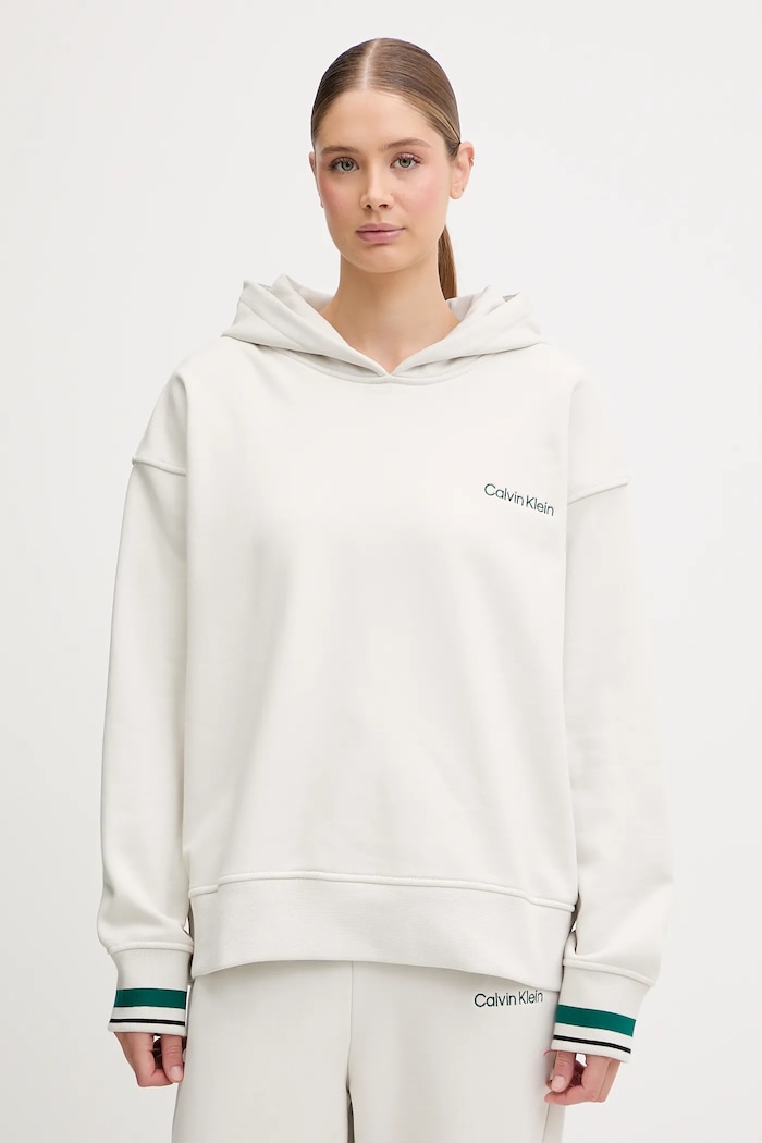 Calvin Klein Performance bluza z kapturem beżowy LVGWF5W309