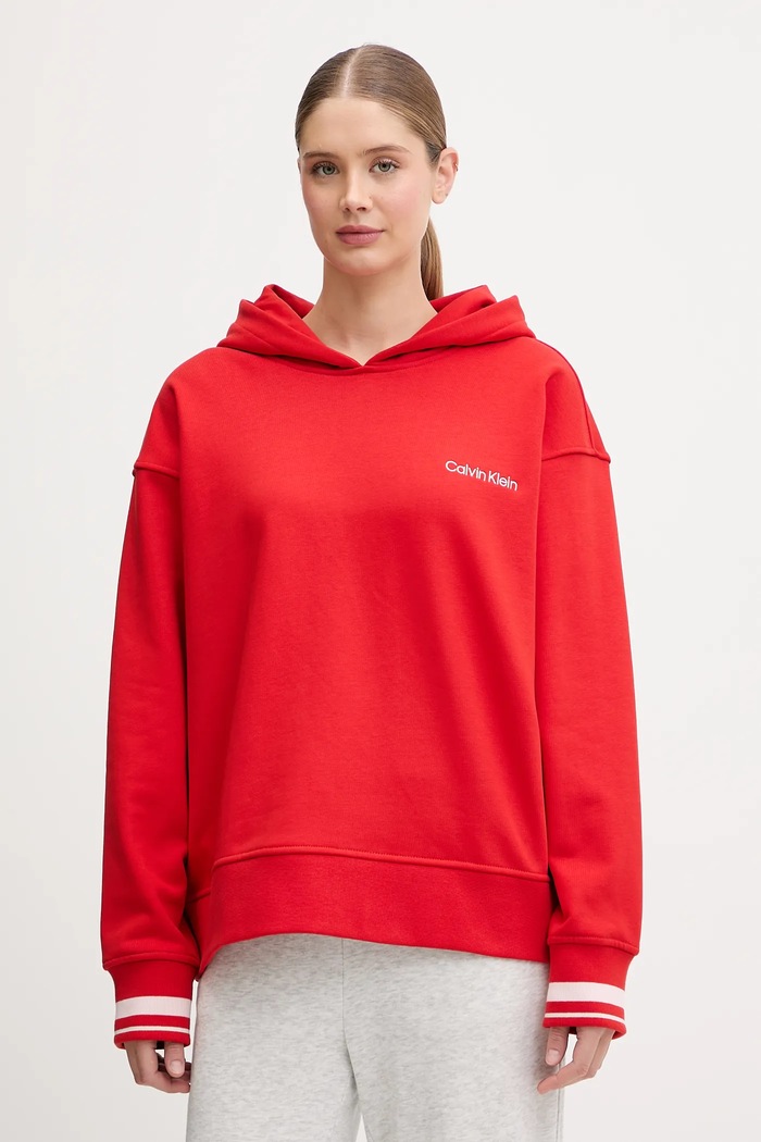 Calvin Klein Performance bluza z kapturem czerwony LVGWF5W309