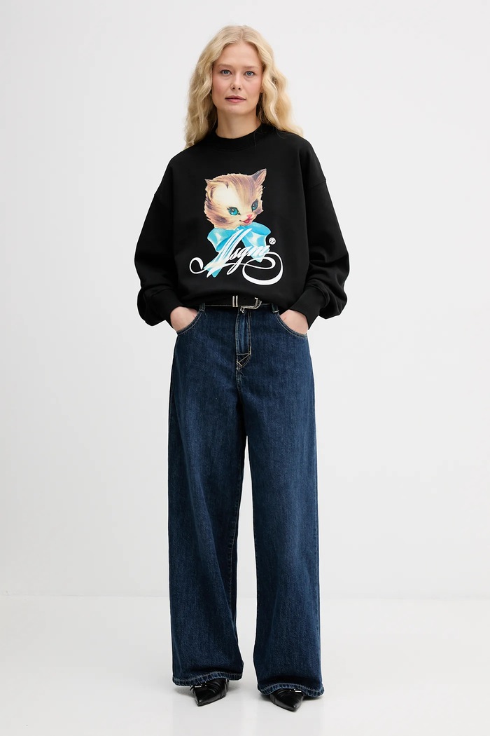 Bavlnená mikina MSGM 3941MDM113SE.257749 čierna AW25