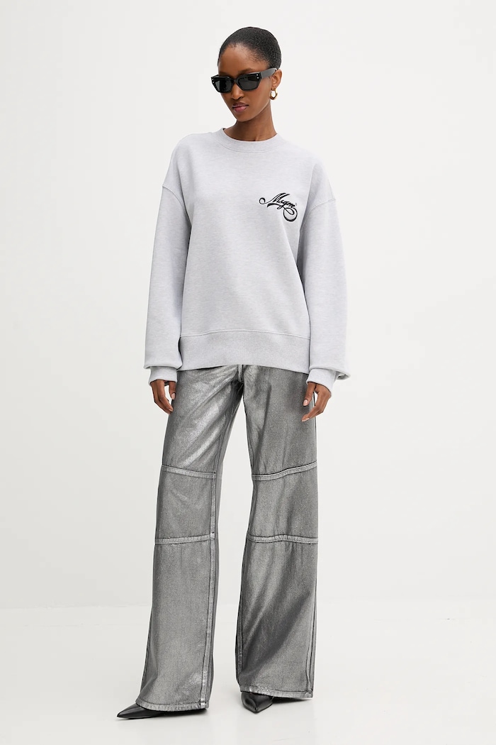 MSGM bluza bawełniana 3941MDM80.257793 szary AW25