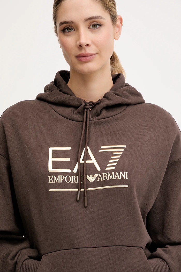 EA7 Emporio Armani bluză maro AF10377.7W000422