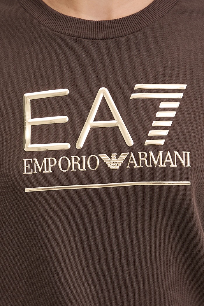 Mikina EA7 Emporio Armani AF12473.7W000416 hnědá