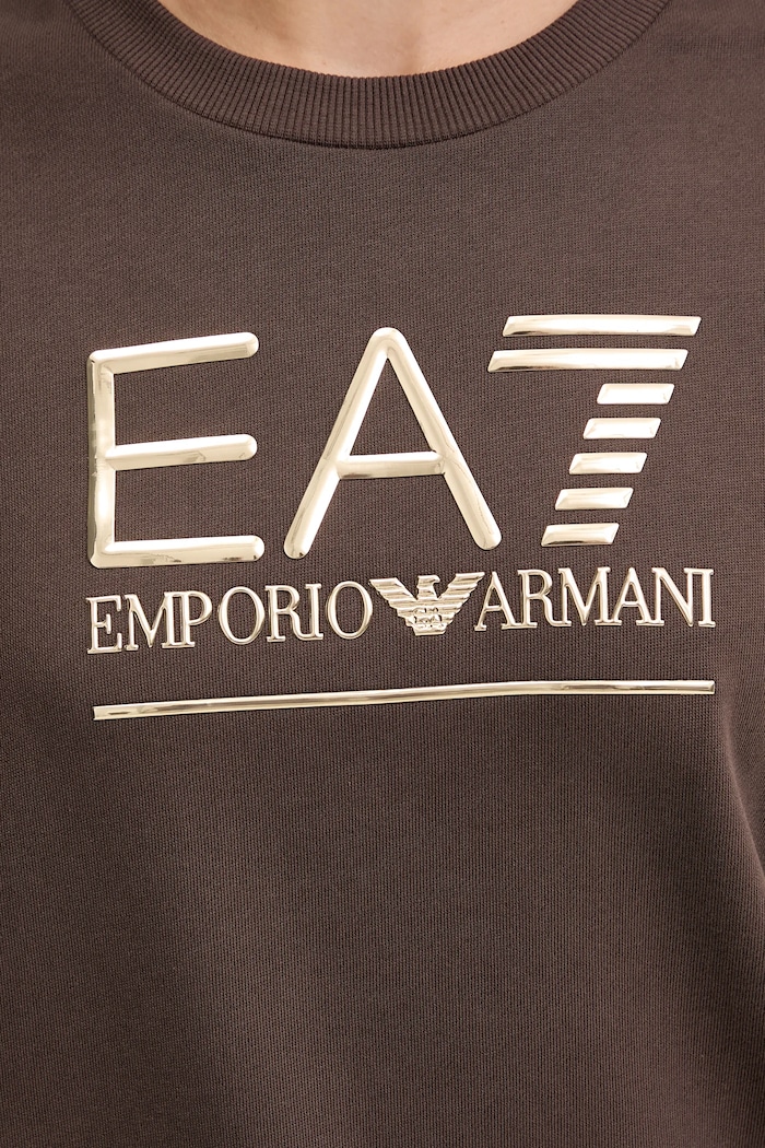 Mikina EA7 Emporio Armani AF12473.7W000416 hnědá