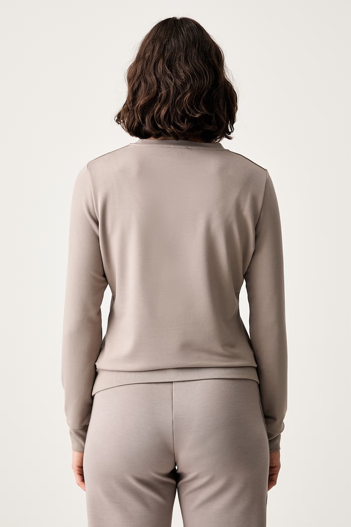 Odzież EA7 Emporio Armani bluza damska z wiskozą TJ9RZ.8NTM45 brązowy