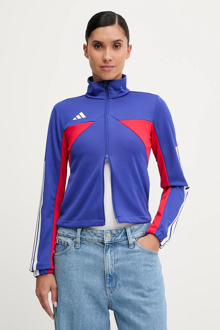Mikina adidas Tiro bez kapucne modrá JW6814