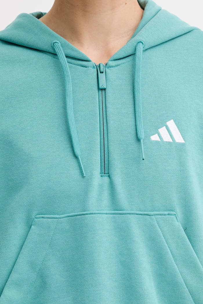 Mikina adidas 3-Stripes JX7677 tyrkysová