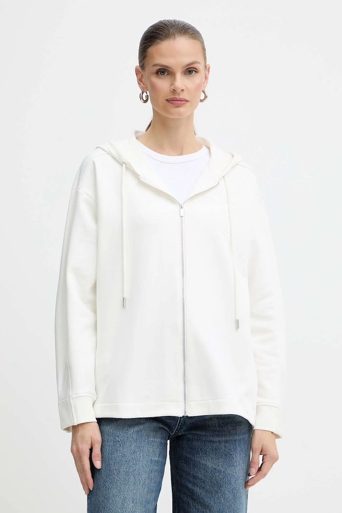 Dukserica MM by Max Mara ONORE natpis bijela 2526926018600