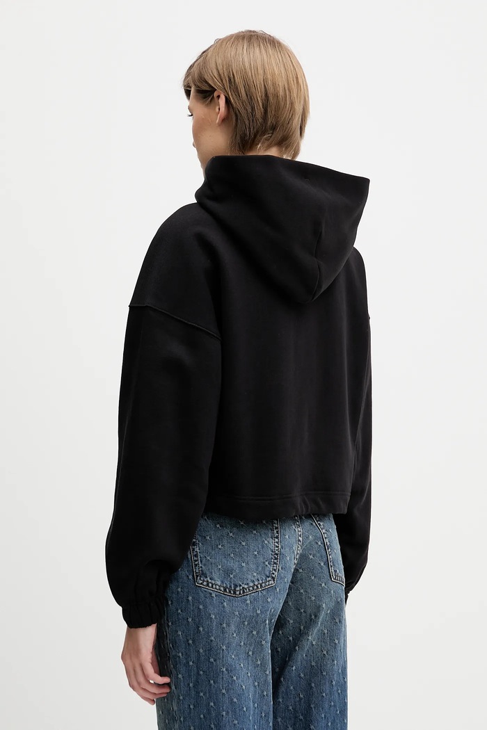 Ρούχα Βαμβακερή μπλούζα Tommy Jeans DW0DW21607 μαύρο