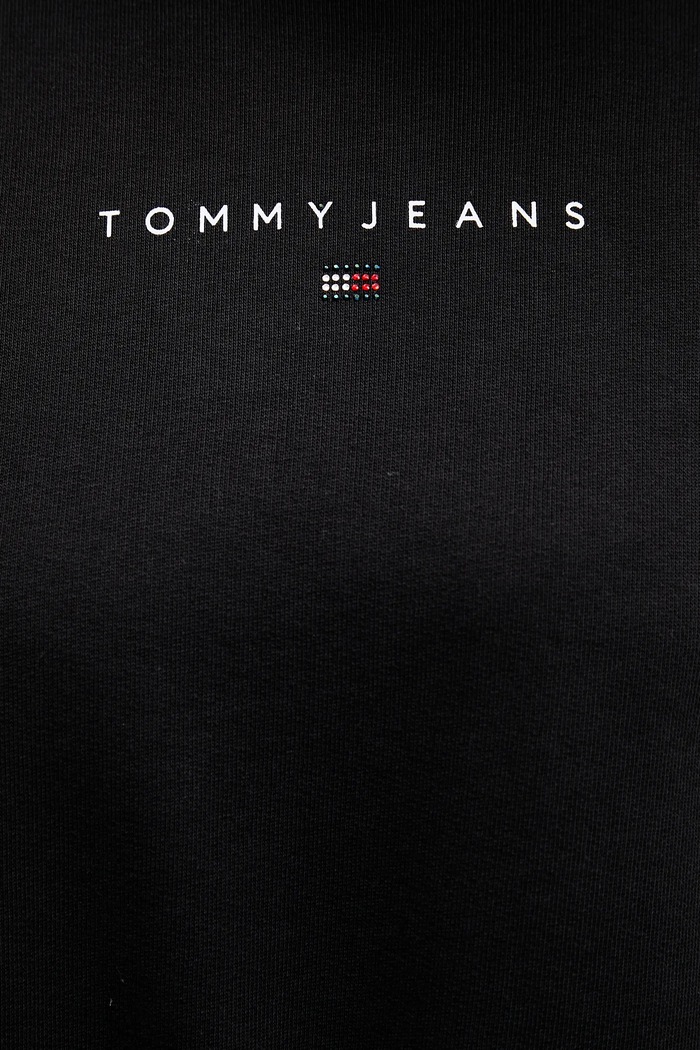 Βαμβακερή μπλούζα Tommy Jeans DW0DW21607 μαύρο