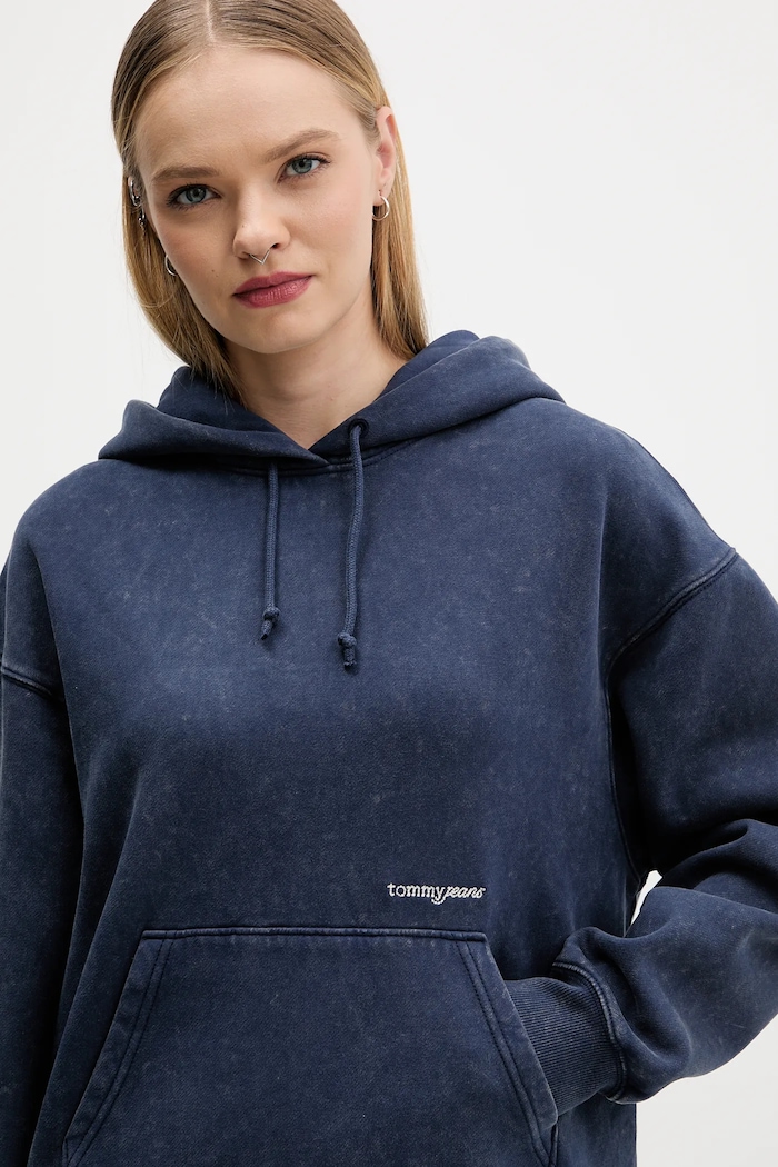 Mikina Tommy Jeans tmavomodrá DW0DW21609