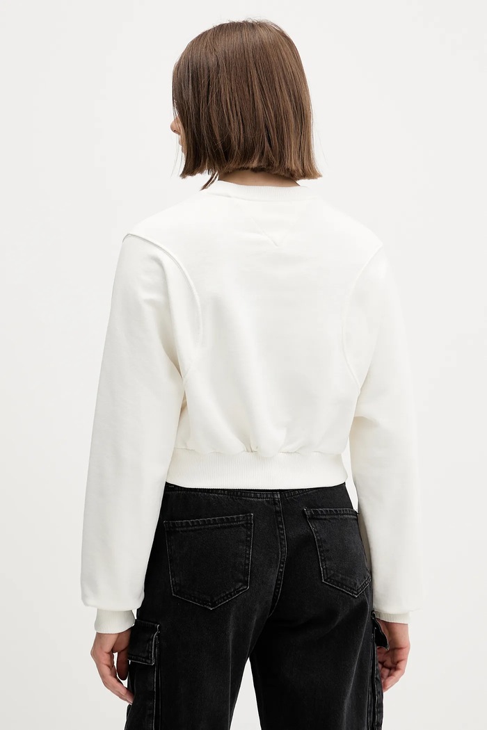 Odzież Tommy Jeans bluza bawełniana DW0DW21831 beżowy