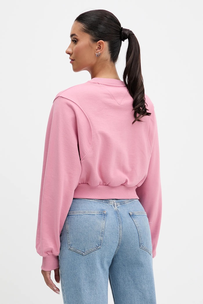 Îmbrăcăminte Tommy Jeans hanorac de bumbac DW0DW21831 roz