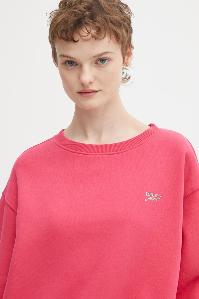 Mikina Tommy Jeans ružová DW0DW21961