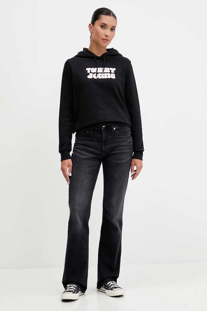 Tommy Jeans bluza bawełniana DW0DW21962 czarny AW25