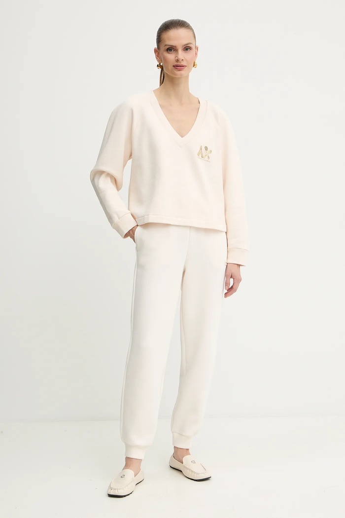 Bavlnená mikina Armani Exchange XW001461.AF16192 béžová AW25