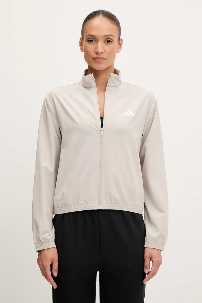 Суичър за трениране adidas Performance Train Essentials щампа бежов JE6173