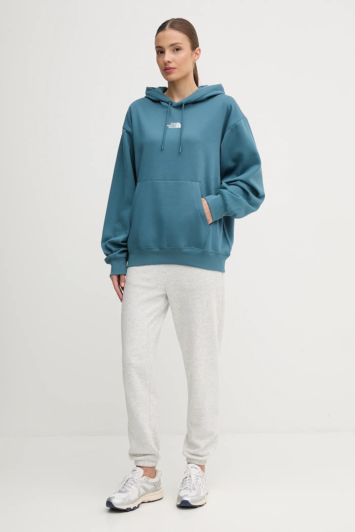 The North Face Bluză Essential NF0A89ENBQ51 turcoaz AW25