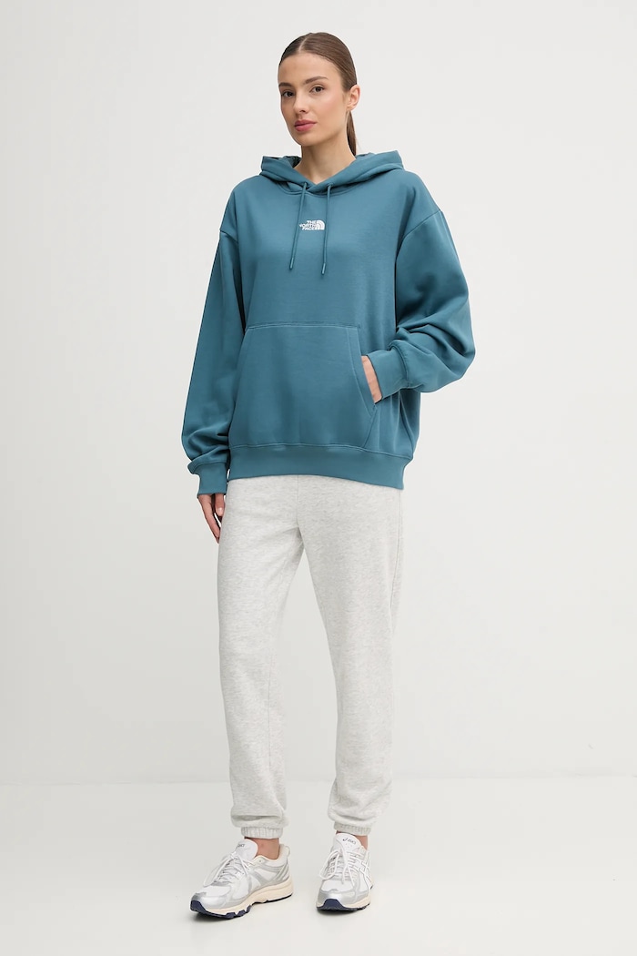 The North Face Bluză Essential NF0A89ENBQ51 turcoaz AW25