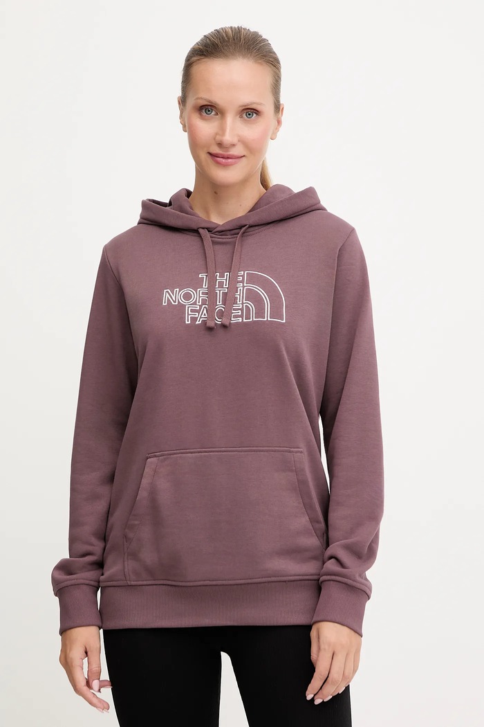Μπλούζα The North Face Drew Peak Light με κουκούλα μωβ NF0A8C1DFAI1