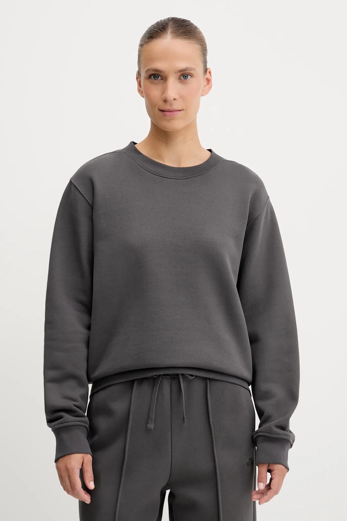 Bavlněná mikina The North Face Dome Relaxed bez kapuce šedá NF0A8EU4RHI1