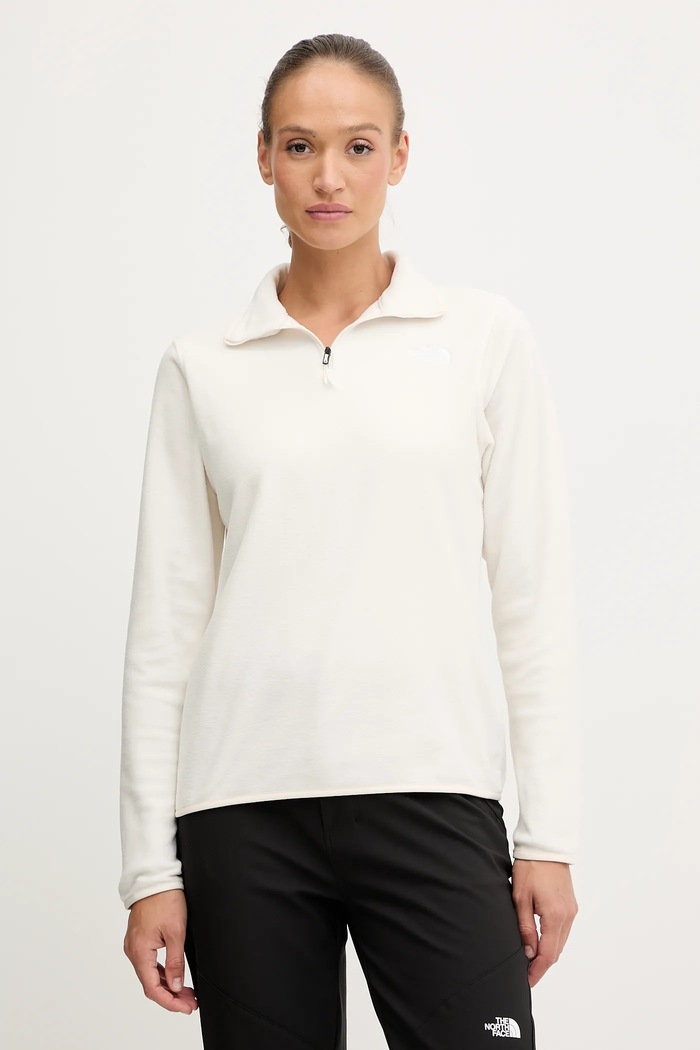 Outdoorová mikina The North Face bez kapuce béžová NF0A8D2JQLI1