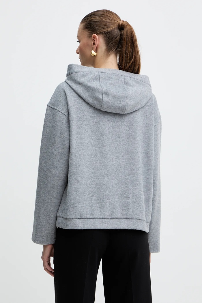 Oblačila Pulover z dodatkom volne Weekend Max Mara OSCURI 2525926012600 siva