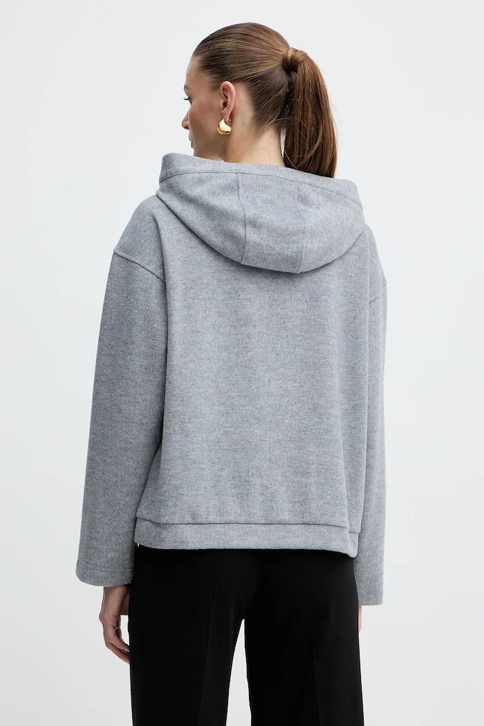 Oblačila Pulover z dodatkom volne Weekend Max Mara OSCURI 2525926012600 siva