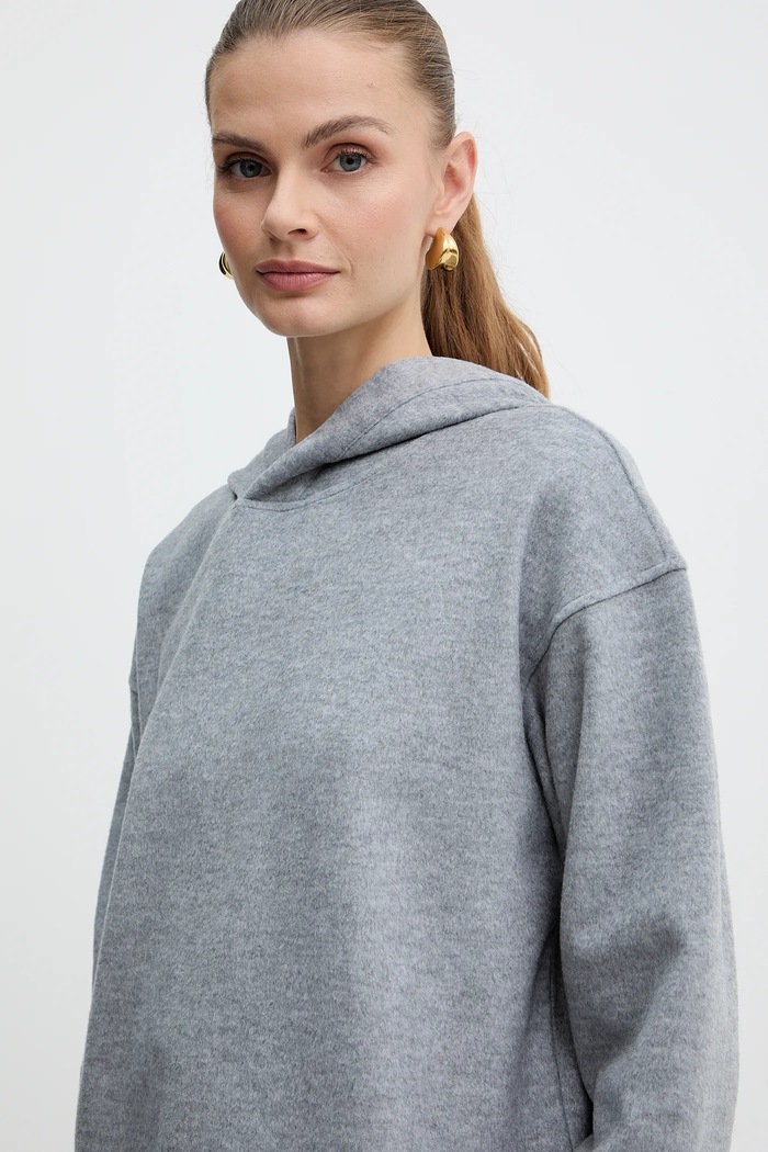 Pulover z dodatkom volne Weekend Max Mara OSCURI siva 2525926012600