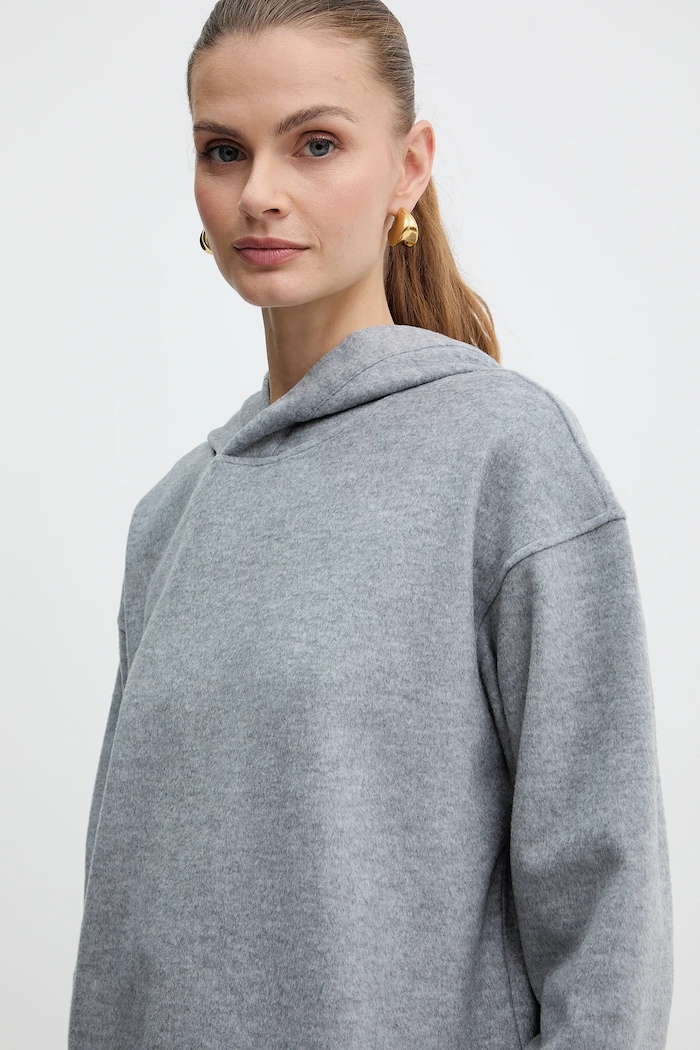 Pulover z dodatkom volne Weekend Max Mara OSCURI siva 2525926012600
