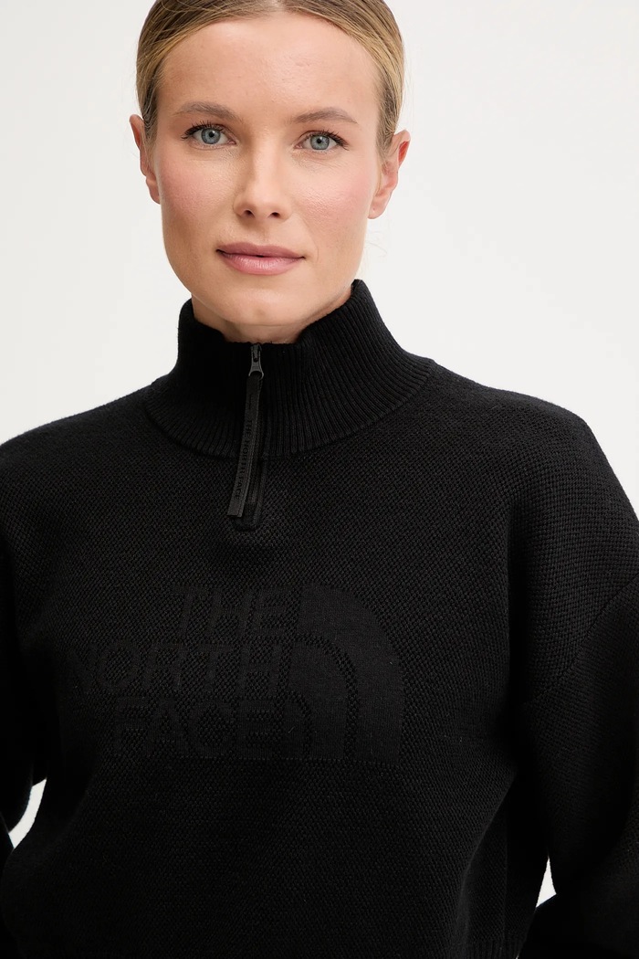 Пуловер с вълна The North Face черен NF0A8E79JK31