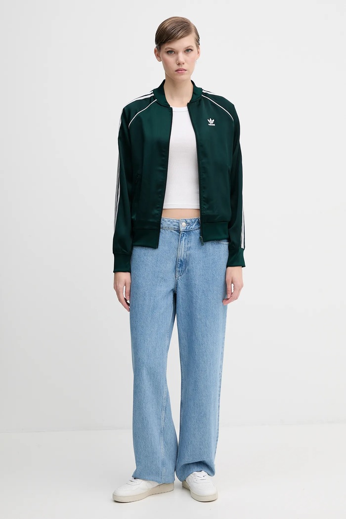 adidas Originals bluza Sst Satin Tt JZ6732 zielony AW25