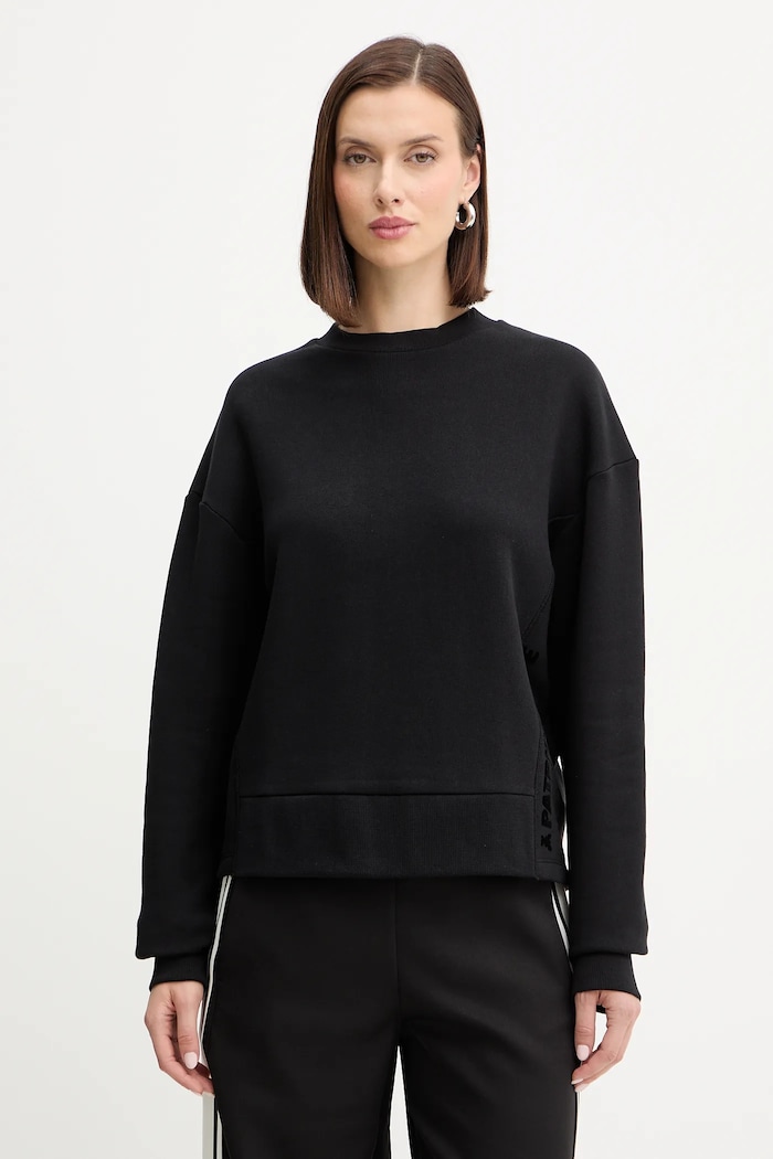 Patrizia Pepe hanorac de bumbac imprimeu negru 2M4494.J079