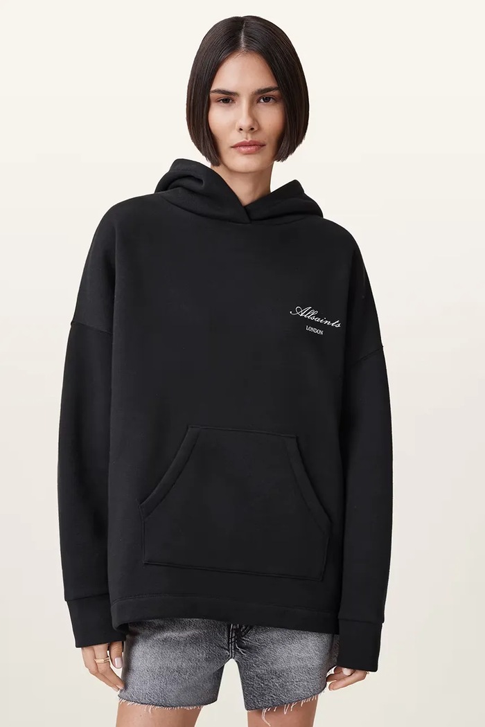 Μπλούζα AllSaints SHKULL μαύρο W144JC