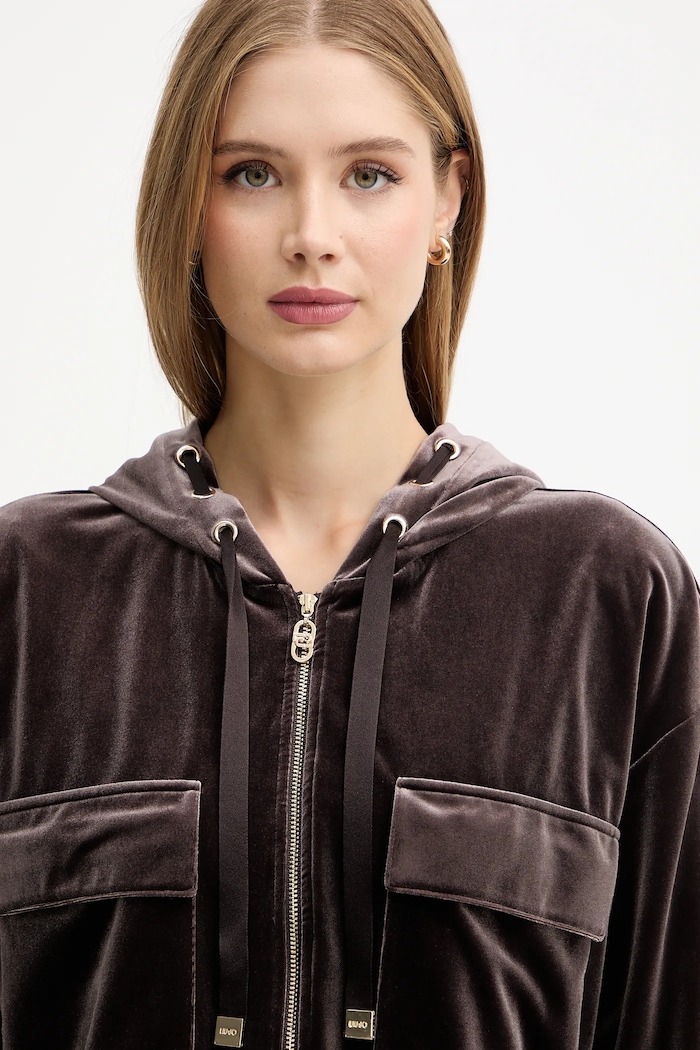 Velur pulover Liu Jo rjava TF5108.J4955