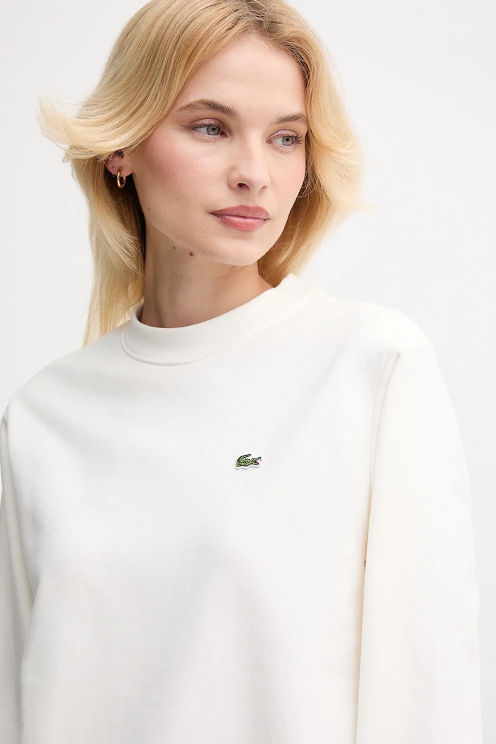Lacoste hanorac de bumbac bej SF5270