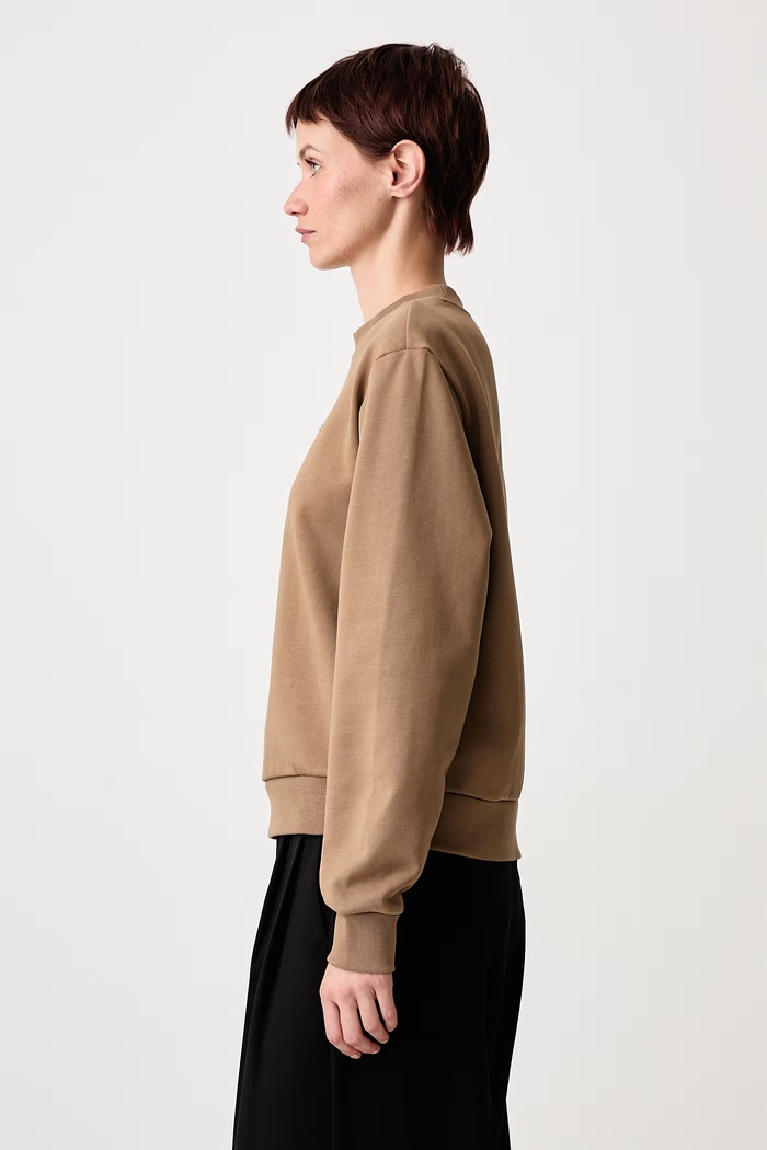 Bluza damska bawełniana Lacoste SF5270 brązowy