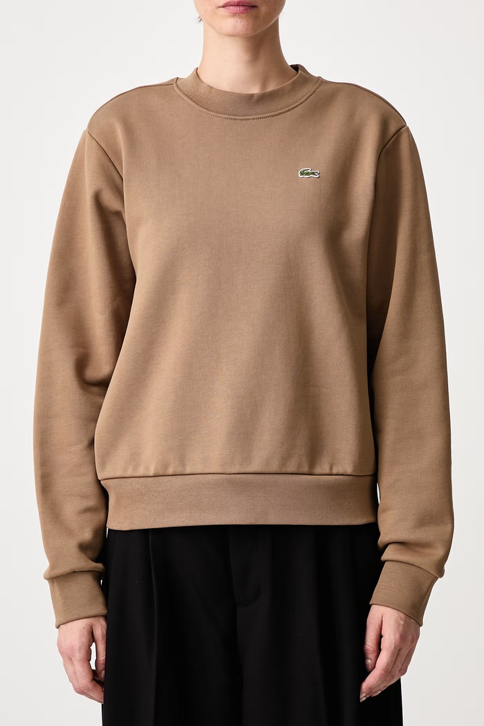 Bluza damska bawełniana Lacoste brązowy SF5270