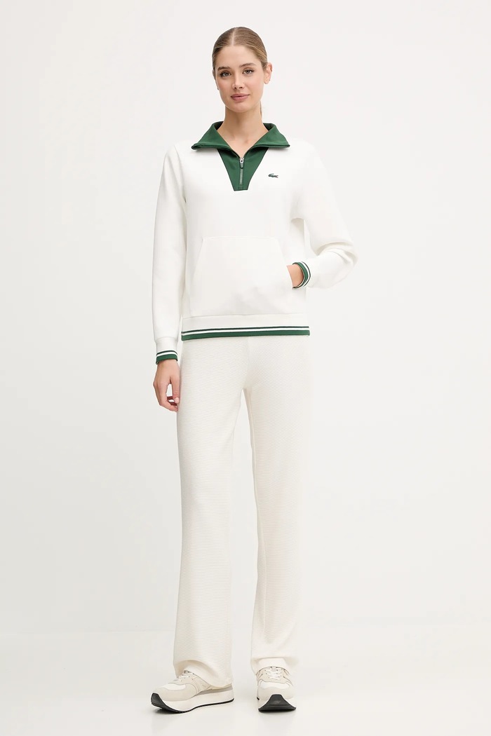 Mikina Lacoste SF8634 biela SS26
