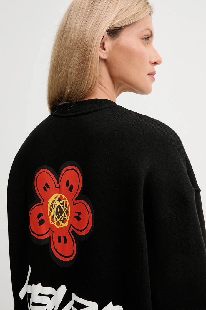 Βαμβακερή μπλούζα Kenzo Kenzo x Futura μαύρο FF62SW4504MB
