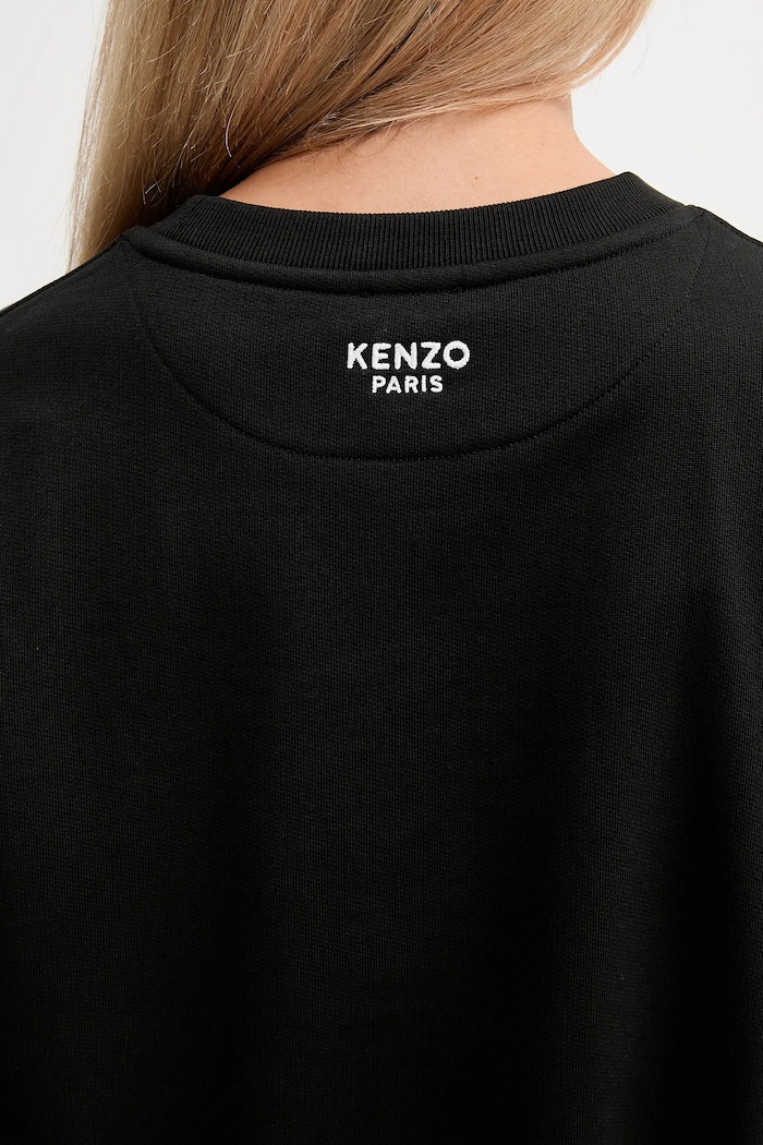 Βαμβακερή μπλούζα Kenzo FF62SW2564MF μαύρο