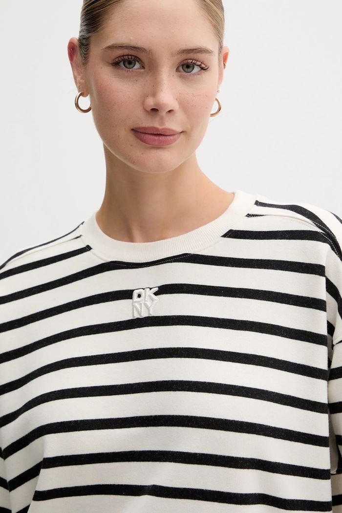 Bavlněná mikina Dkny béžová DJ4T1344