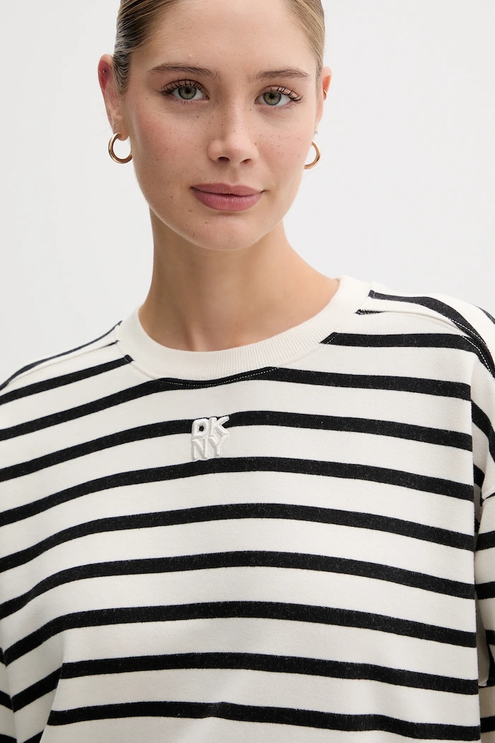 Bavlněná mikina Dkny béžová DJ4T1344