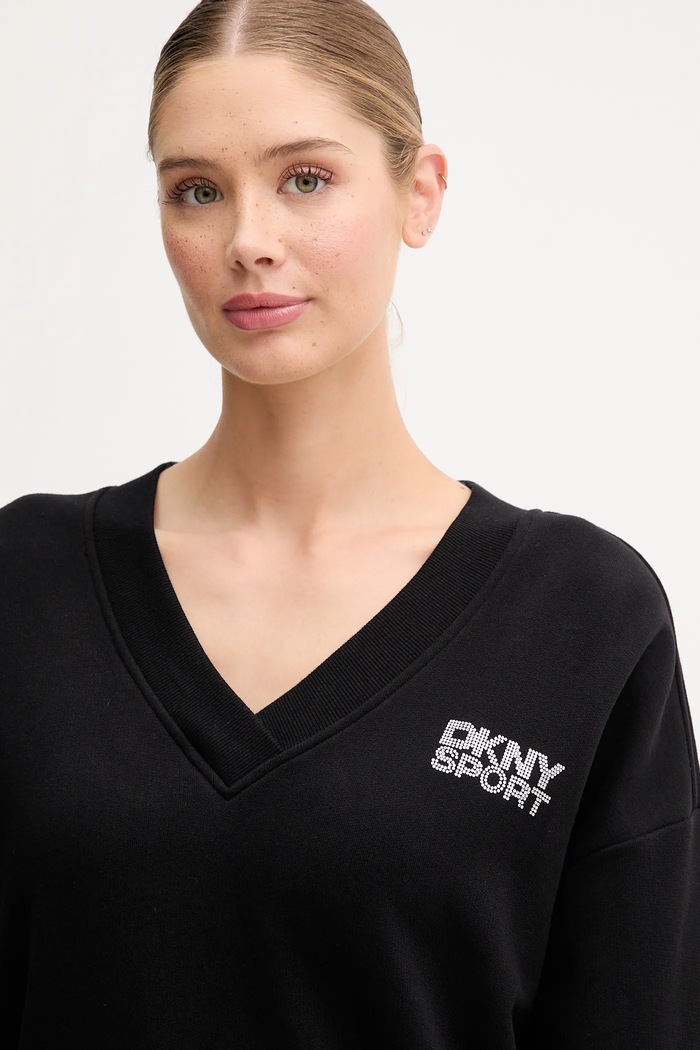 Bavlněná mikina Dkny černá DP5T1279
